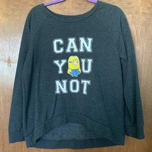L Gray “Can You Not” Minion Long Sleeve Shirt